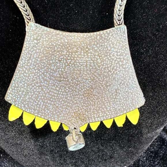 Butterfly Boho Pendant Necklace with Yellow and Green Beads - Picture 4 of 4